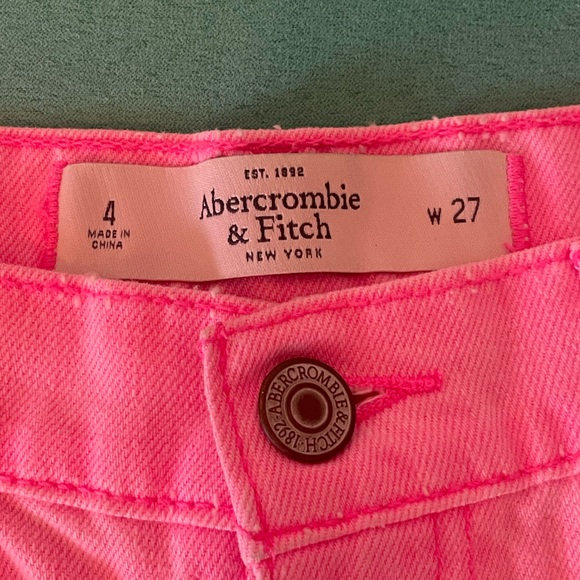 Hot Pink denim Shorts - Abercrombie & Fitch - Picture 3 of 3